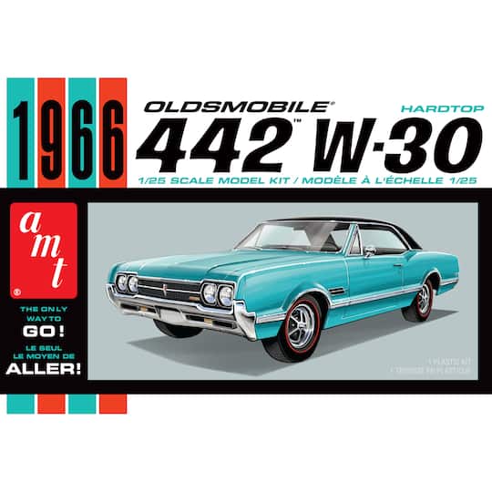 1432M 1 to 25 Scale Model 1966 Oldsmobile 442 W-30 Hardtop Skill 2 Model Kit